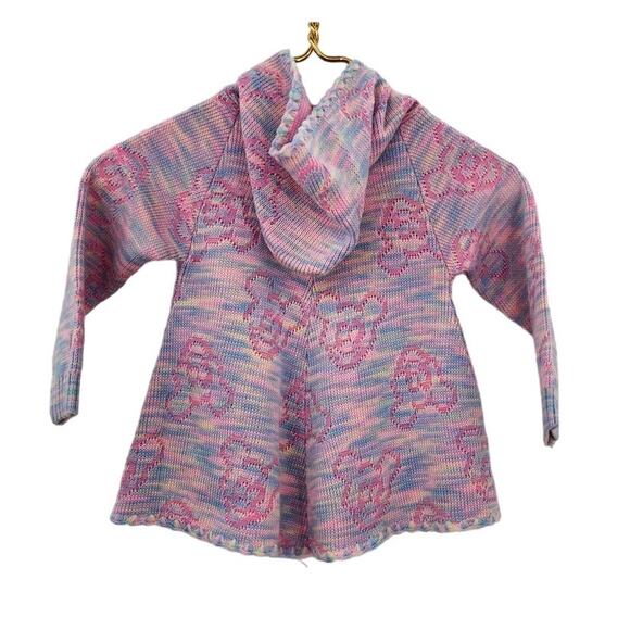 Girls Mickey Mouse Multi Color Knitted Hooded Sweater Size 3T- 4T est - Picture 2 of 6